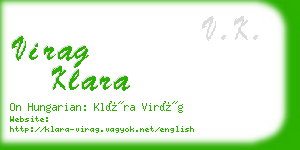 virag klara business card